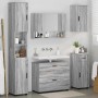 Juego de muebles de baño 5 pcs Gris sonoma 30 x 35 x 192 cm