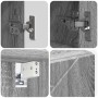 Juego de muebles de baño 5 pcs Gris sonoma 30 x 35 x 192 cm