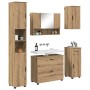 Juego de muebles de baño 5 pcs Roble artisan 30 x 35 x 192 cm