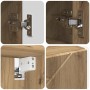 Juego de muebles de baño 5 pcs Roble artisan 30 x 35 x 192 cm