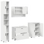 Juego de muebles de baño 4 pcs Blanco 30 x 35 x 192 cm