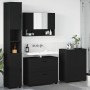 Juego de muebles de baño con cajón 4 pcs Negro 30 x 35 x 192 cm