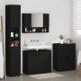 Juego de muebles de baño con cajón 4 pcs Negro 30 x 35 x 192 cm