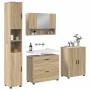 Juego de muebles de baño 4 pcs Roble Sonoma 30 x 35 x 192 cm