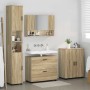 Juego de muebles de baño 4 pcs Roble Sonoma 30 x 35 x 192 cm