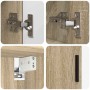 Juego de muebles de baño 4 pcs Roble Sonoma 30 x 35 x 192 cm