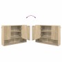 Juego de muebles de baño 4 pcs Roble Sonoma 30 x 35 x 192 cm