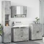 Juego de muebles de baño 4 pcs Gris hormigón 30 x 35 x 192 cm