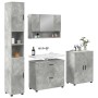 Juego de muebles de baño 4 pcs Gris hormigón 30 x 35 x 192 cm