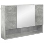 Juego de muebles de baño 4 pcs Gris hormigón 30 x 35 x 192 cm