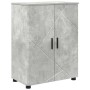 Juego de muebles de baño 4 pcs Gris hormigón 30 x 35 x 192 cm
