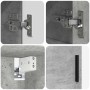 Juego de muebles de baño 4 pcs Gris hormigón 30 x 35 x 192 cm