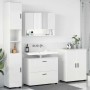 Juego de muebles de baño con cajón 4 pcs Blanco brillante