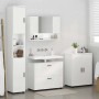 Juego de muebles de baño con cajón 4 pcs Blanco brillante