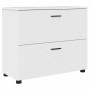 Juego de muebles de baño con cajón 4 pcs Blanco brillante