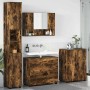 Juego de muebles de baño 4 pcs Roble ahumado 30 x 35 x 192 cm