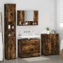 Juego de muebles de baño 4 pcs Roble ahumado 30 x 35 x 192 cm