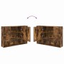 Juego de muebles de baño 4 pcs Roble ahumado 30 x 35 x 192 cm