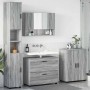 Juego de muebles de baño 4 pcs Gris sonoma 30 x 35 x 192 cm