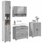 Juego de muebles de baño 4 pcs Gris sonoma 30 x 35 x 192 cm