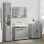 Juego de muebles de baño 4 pcs Gris sonoma 30 x 35 x 192 cm