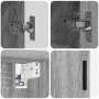 Juego de muebles de baño 4 pcs Gris sonoma 30 x 35 x 192 cm