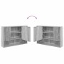 Juego de muebles de baño 4 pcs Gris sonoma 30 x 35 x 192 cm
