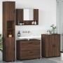 Juego de muebles de baño 4 pcs Marrón roble 30 x 35 x 192 cm
