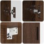 Juego de muebles de baño 4 pcs Marrón roble 30 x 35 x 192 cm