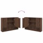 Juego de muebles de baño 4 pcs Marrón roble 30 x 35 x 192 cm