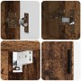 Juego de muebles de baño 4 pcs Madera vieja 30 x 35 x 192 cm