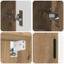 Juego de muebles de baño 4 pcs Roble artisan 30 x 35 x 192 cm