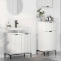 Juego de muebles de baño Cuadros 2 pcs Blanco 39.5 x 36 x 88 cm
