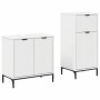 Juego de muebles de baño Cuadros 2 pcs Blanco 39.5 x 36 x 88 cm