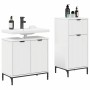 Juego de muebles de baño Cuadros 2 pcs Blanco 39.5 x 36 x 88 cm