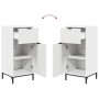 Juego de muebles de baño Cuadros 2 pcs Blanco 39.5 x 36 x 88 cm