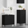 Juego de muebles de baño Cuadros 2 pcs Negro 39.5 x 36 x 88 cm