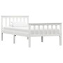 Estructura de cama sin colchón madera de pino blanco 90x200 cm