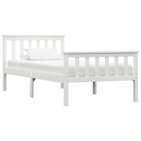 Estructura de cama sin colchón madera de pino blanco 90x200 cm