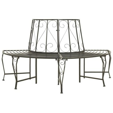 Semicircular steel garden tree bench 160 cm by vidaXL, garden benches - Ref: Foro24-313034, Price: 146,99 €, Discount: %