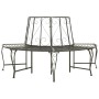 Halbrunde Gartenbaumbank aus Stahl 160 cm von vidaXL, Gartenbänke - Ref: Foro24-313034, Preis: 146,99 €, Rabatt: %