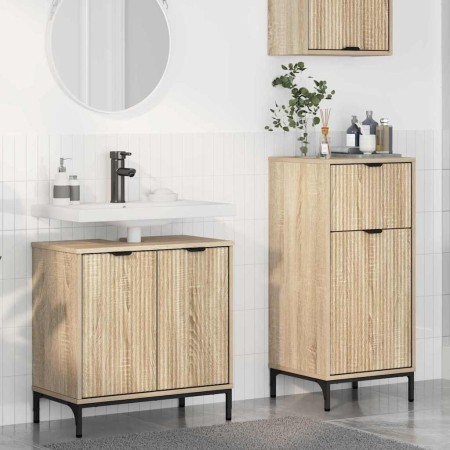 Juego de muebles de baño 2 pcs Roble Sonoma 39.5 x 36 x 88 cm