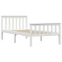 Estructura de cama sin colchón madera de pino blanco 90x200 cm