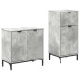 Juego de muebles de baño 2 pcs Gris hormigón 39.5 x 36 x 88 cm