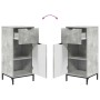 Juego de muebles de baño 2 pcs Gris hormigón 39.5 x 36 x 88 cm