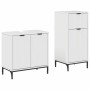 Juego de muebles de baño con cajón 2 pcs Blanco brillante