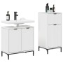Juego de muebles de baño con cajón 2 pcs Blanco brillante