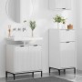 Juego de muebles de baño con cajón 2 pcs Blanco brillante