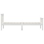 Estructura de cama sin colchón madera de pino blanco 90x200 cm