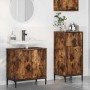 Juego de muebles de baño 2 pcs Roble ahumado 39.5 x 36 x 88 cm